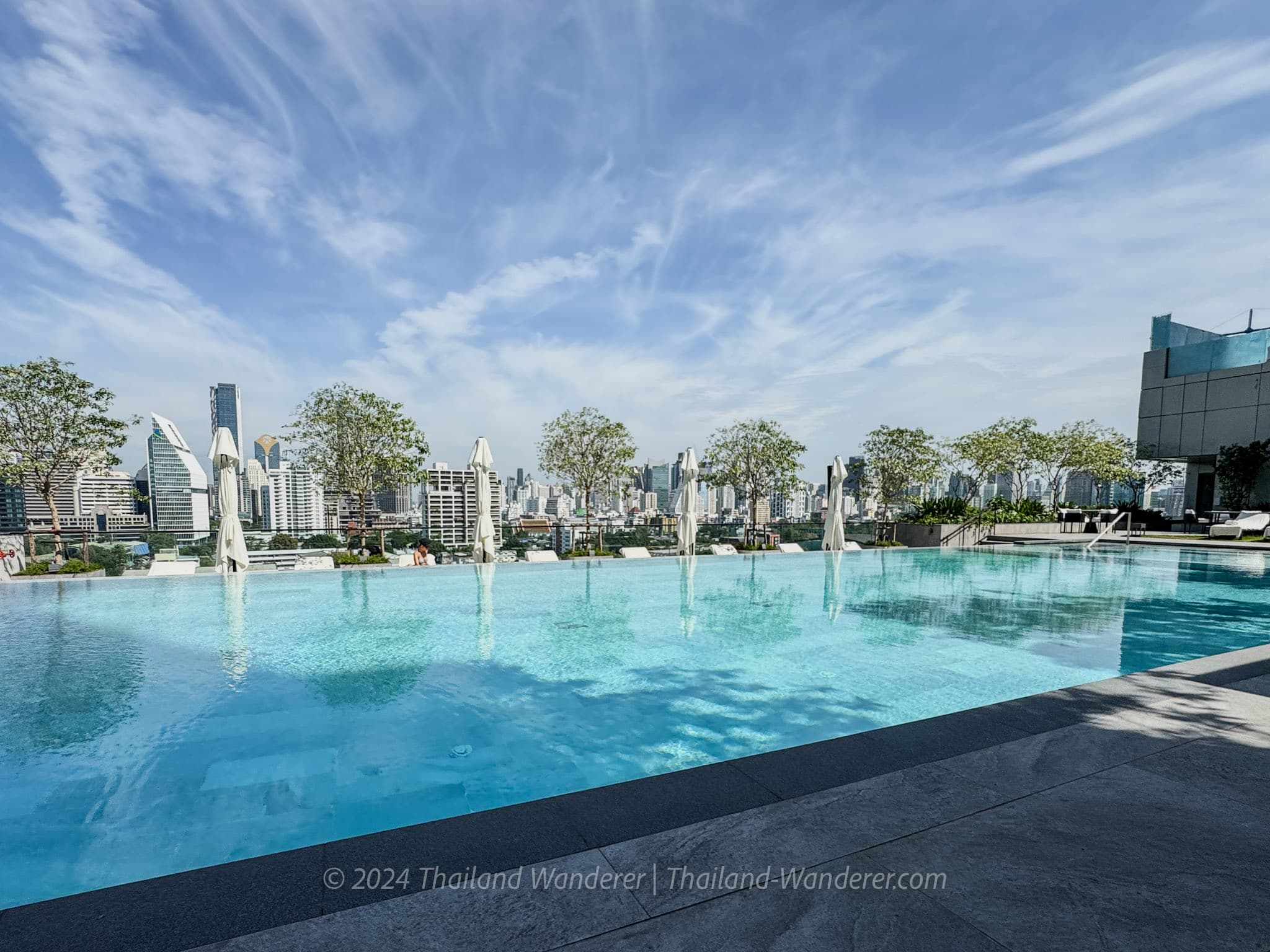 View of the pool at The Ritz-Carlton Bangkok