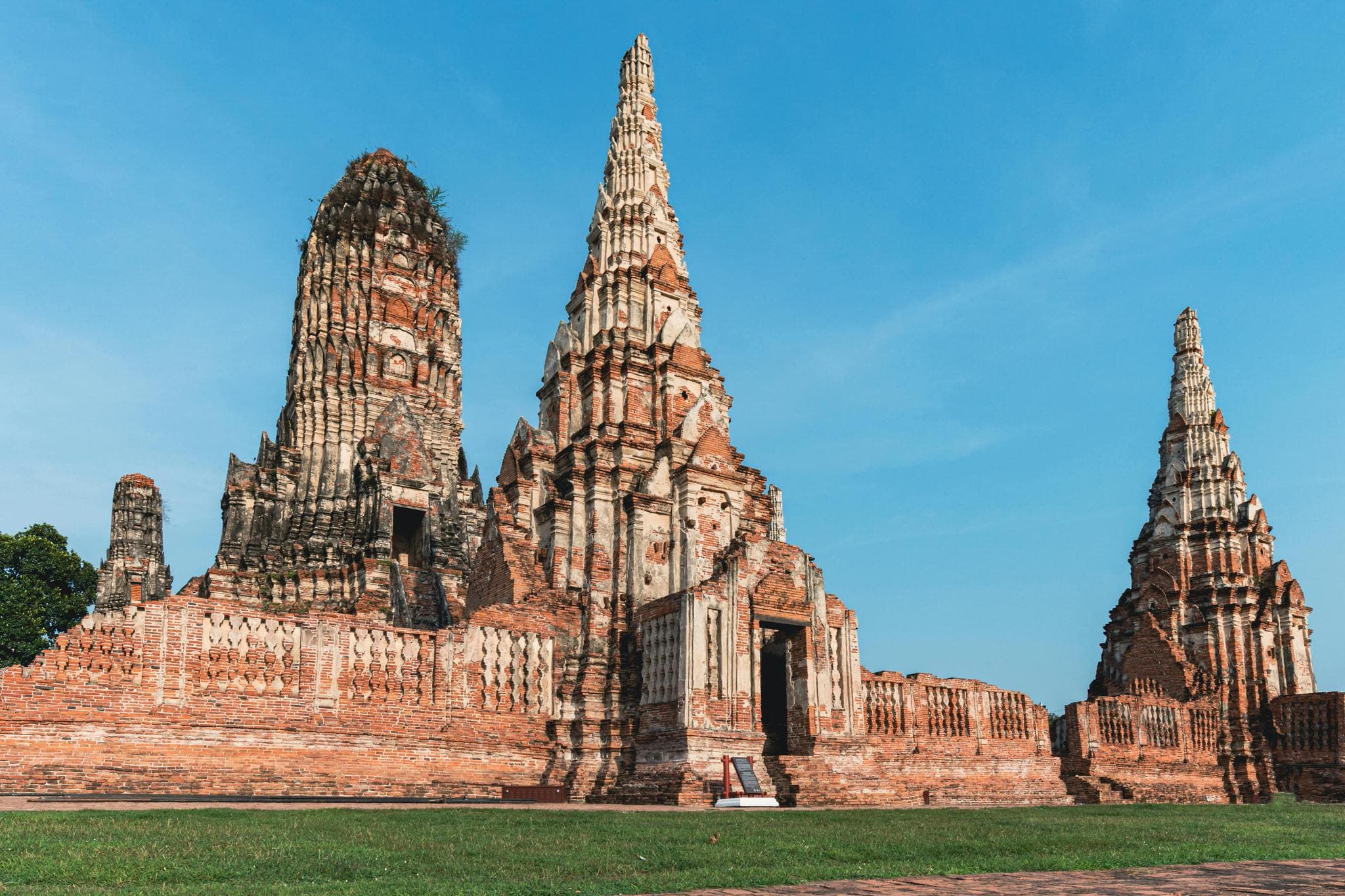 Wat Chaiwatthanaram temple at sunset