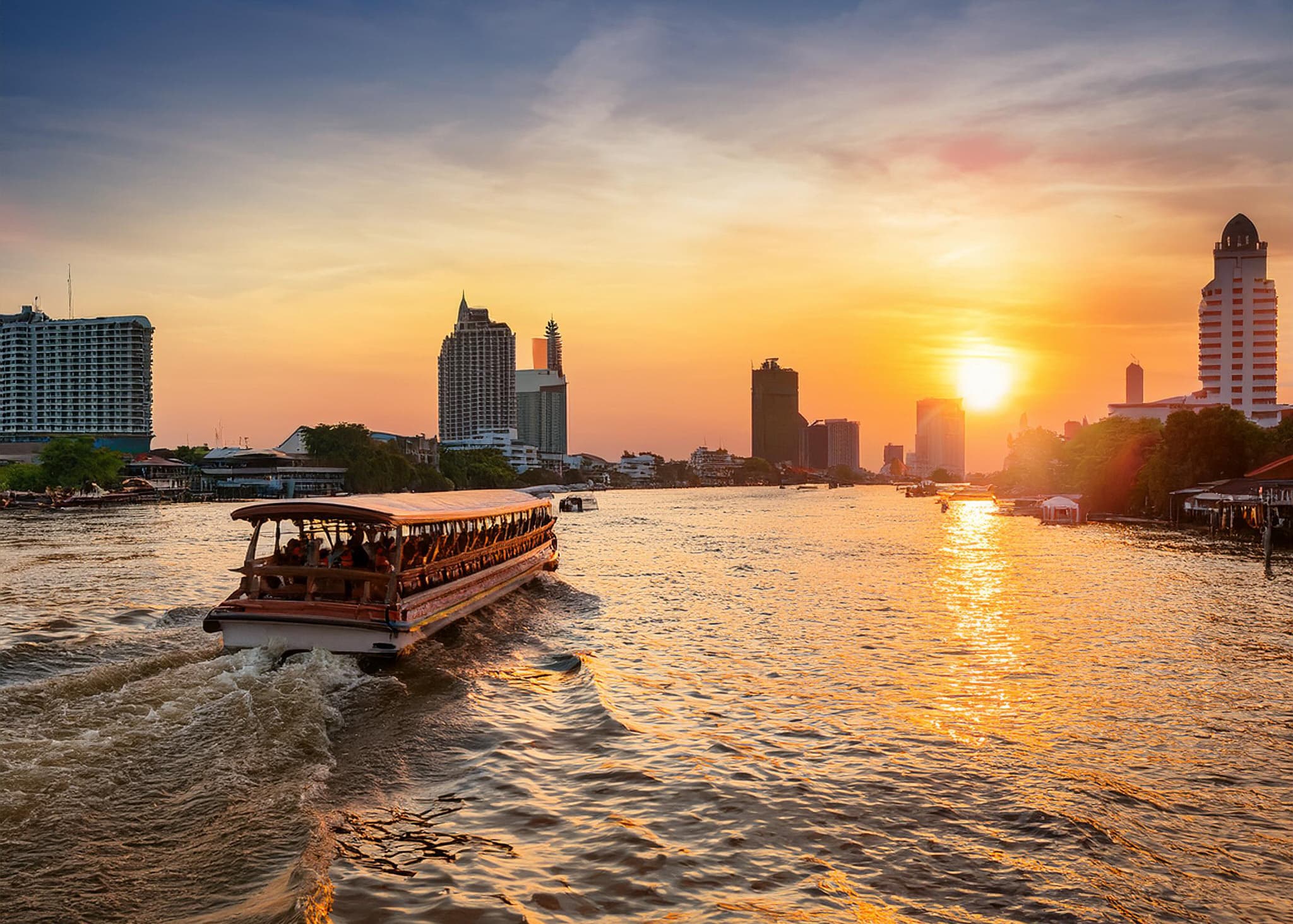 Sunset cruise on the Chao Phraya River