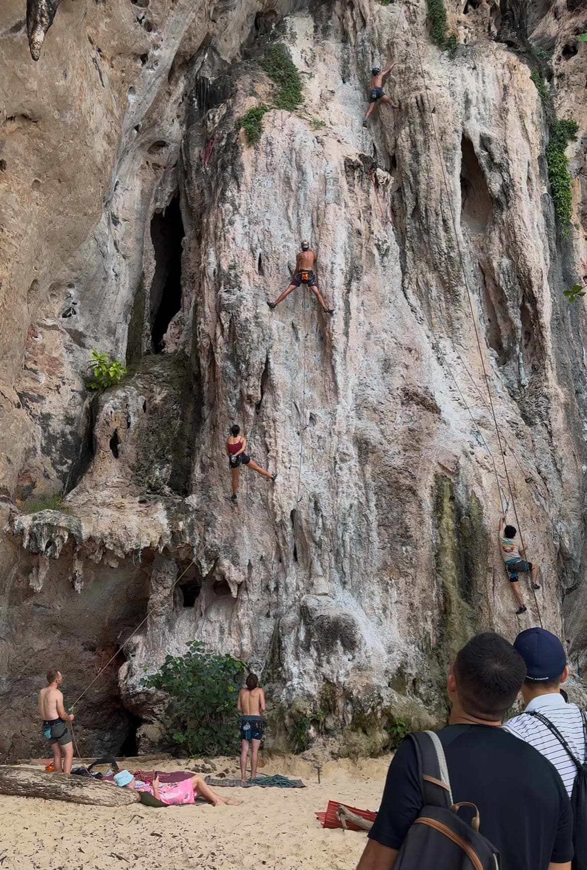 Rock climbing at Railay Beach